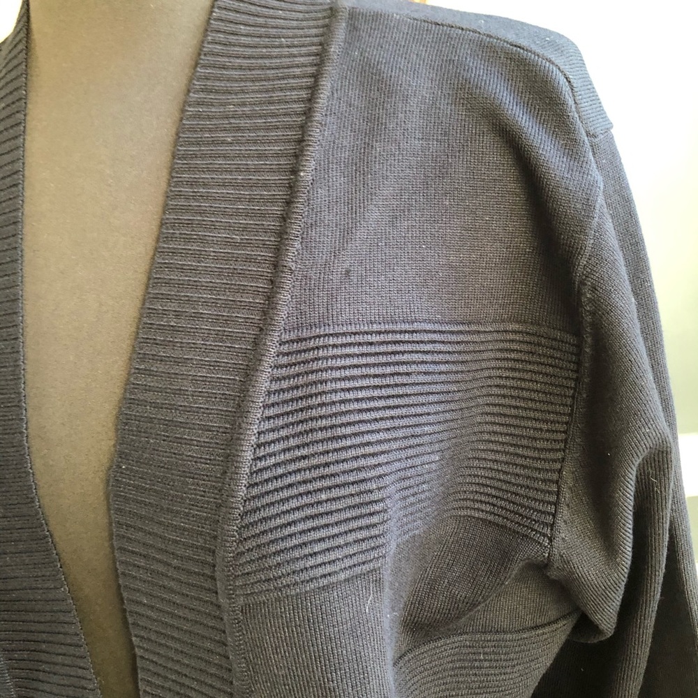 Premise Navy Ribbed Shrug – Lightweight Open Front Cardigan, XL (NWT) - Picture 4 of 6